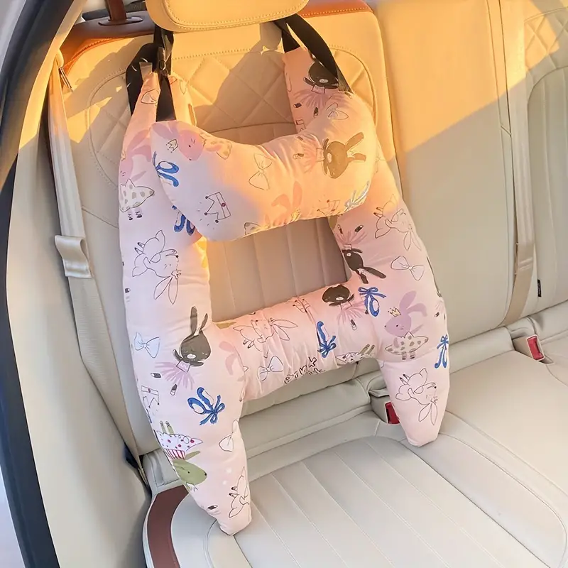 TravelComfort Auto-Reisekissen – Perfekte Kopf- und Nackenunterstützung für Kinder auf langen Fahrten