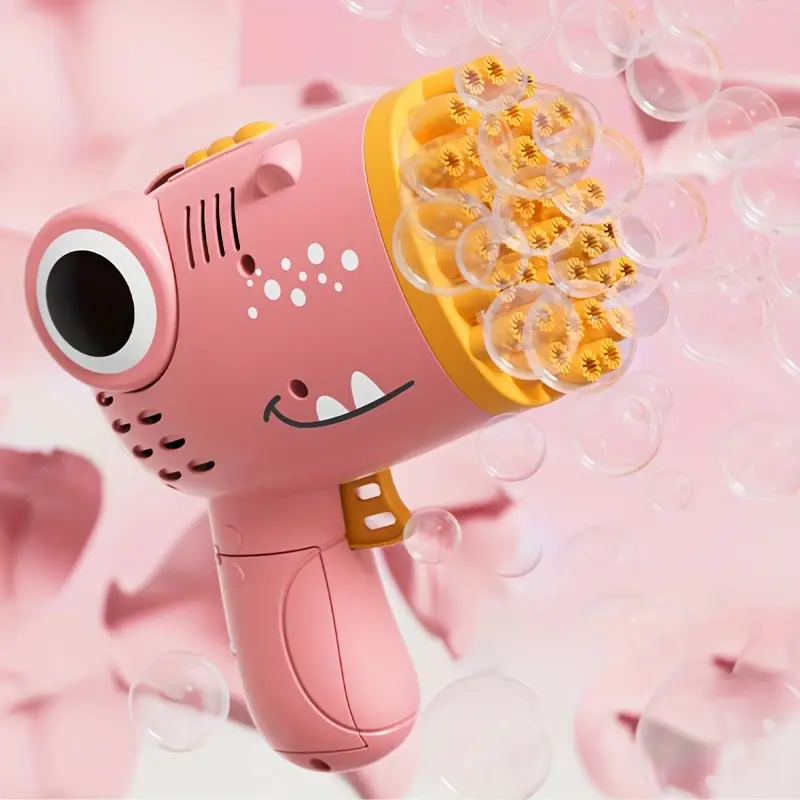 Dino Seifenblasenpistole – 40 Düsen für Hunderte von Blasen | Spielspaß für Kinder