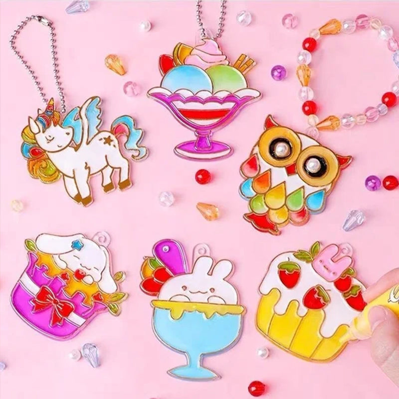 Kristall-Bastelset für Kinder – Gestalte Deine Eigenen Glitzer-Anhänger ab 3 Jahren