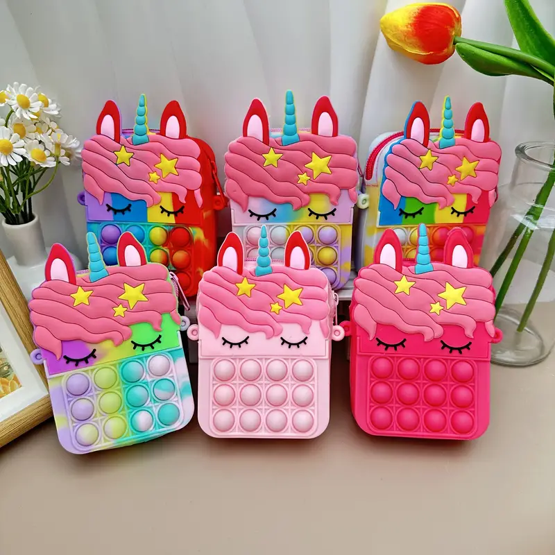 SparkleUnicorn Pop-it Rucksack – Magischer Einhorn-Rucksack für Kinder | Stressabbauend & Spielerisch