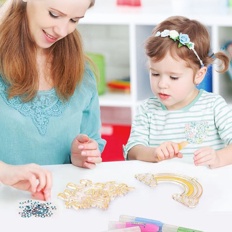Kristall-Bastelset für Kinder – Gestalte Deine Eigenen Glitzer-Anhänger ab 3 Jahren