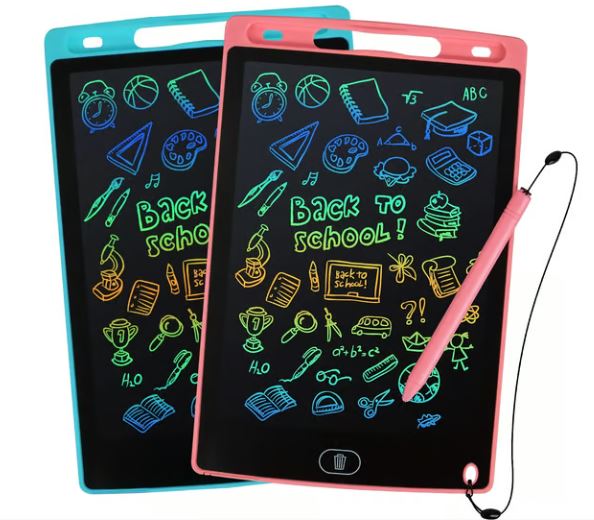 LCD Schreibtafel für Kinder – Wiederverwendbares Digitales Zeichenbrett mit Löschfunktion – Ideal zum Malen, Schreiben & Lernen