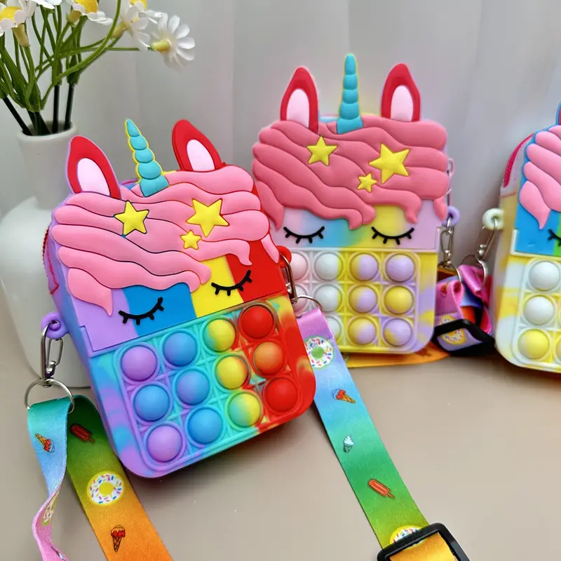 SparkleUnicorn Pop-it Rucksack – Magischer Einhorn-Rucksack für Kinder | Stressabbauend & Spielerisch