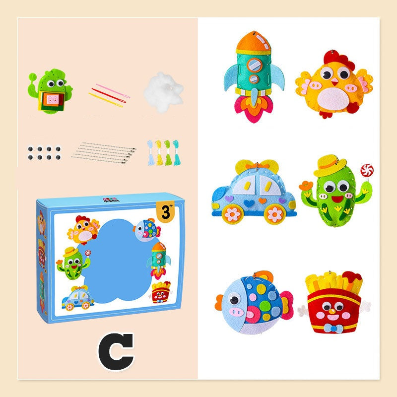 Kreatives Nähset für Kinder – Komplettes Tier-Bastelset mit Garn & Nadeln (ab 5 Jahren)