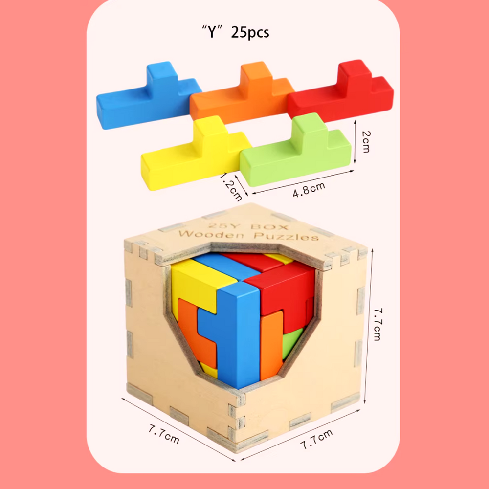 Holzpuzzle 3D für Kinder – Lernspielzeug ab 3 Jahren | Nachhaltiges Knobelspiel