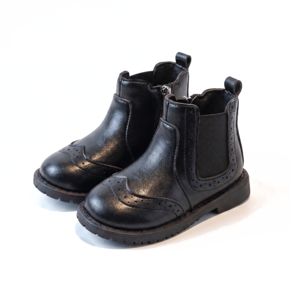 Kinderstiefel mit Reißverschluss – gepolsterte Innensohle, flexible Gummisohle | Stiefeletten