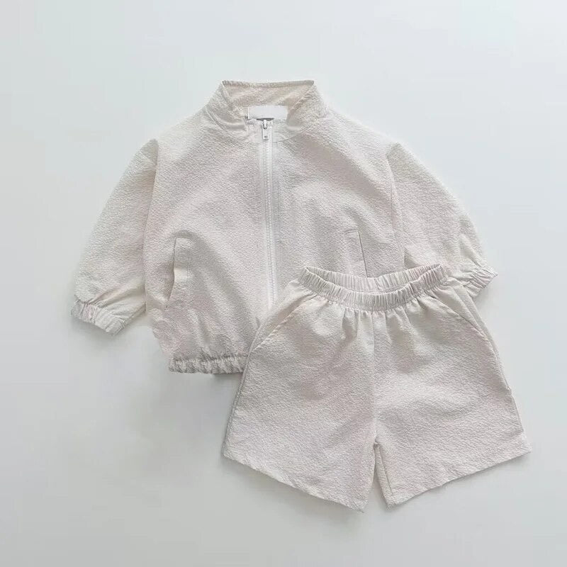 Trendiges Kinder-Bomber Outfit – Baby, Kleinkind, Kinder, Schwarz/Weiß, Baumwolle, Größe 0–5 Jahre