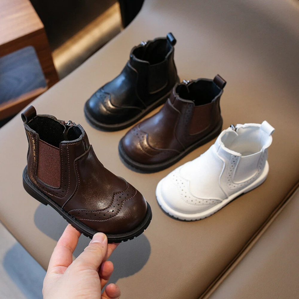 Kinderstiefel mit Reißverschluss – gepolsterte Innensohle, flexible Gummisohle | Stiefeletten
