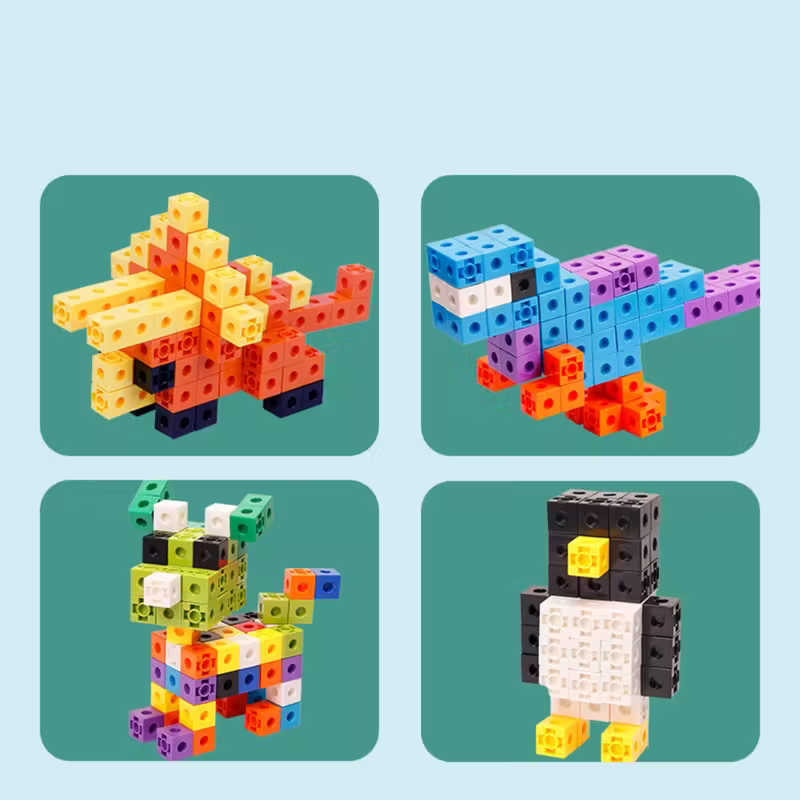 Lehrreiches Lernbausteine-Set – Bauklötze zum Zählen & Kreativem Spielen