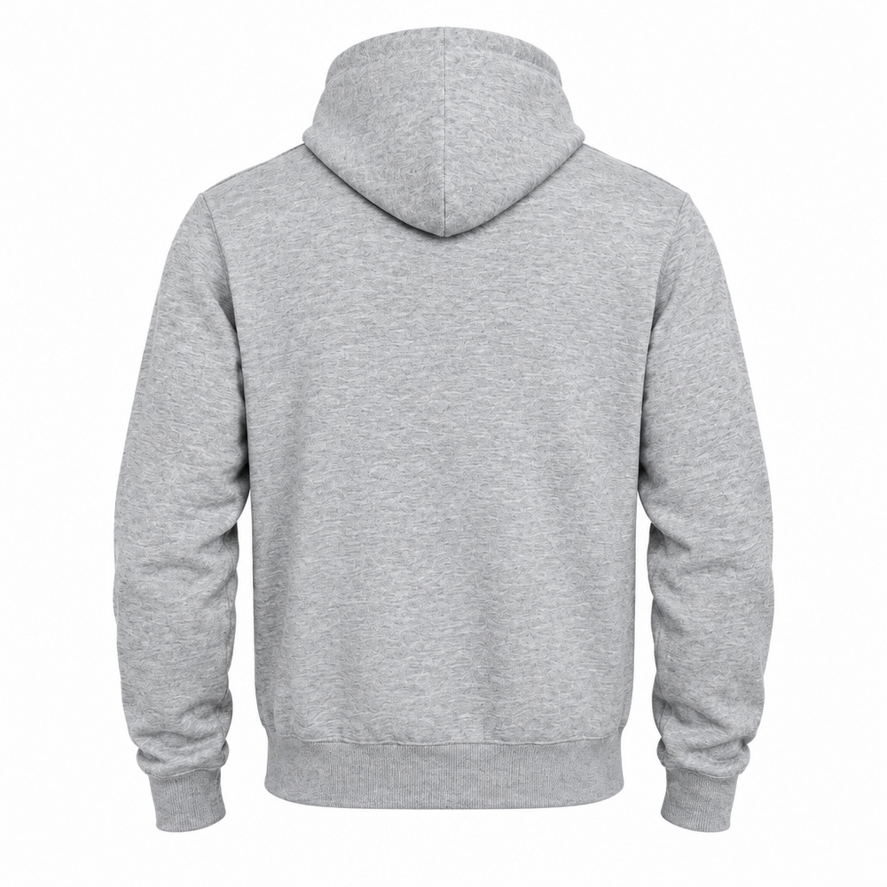 Herren-Hoodie mit Babytasche aus Baumwolle – Kapuze, lange Ärmel, lockere Passform | Papa-Pullover