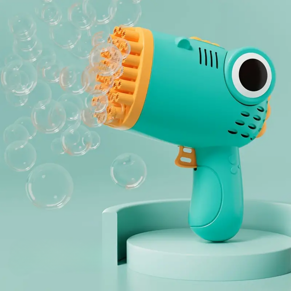 Dino Seifenblasenpistole – 40 Düsen für Hunderte von Blasen | Spielspaß für Kinder