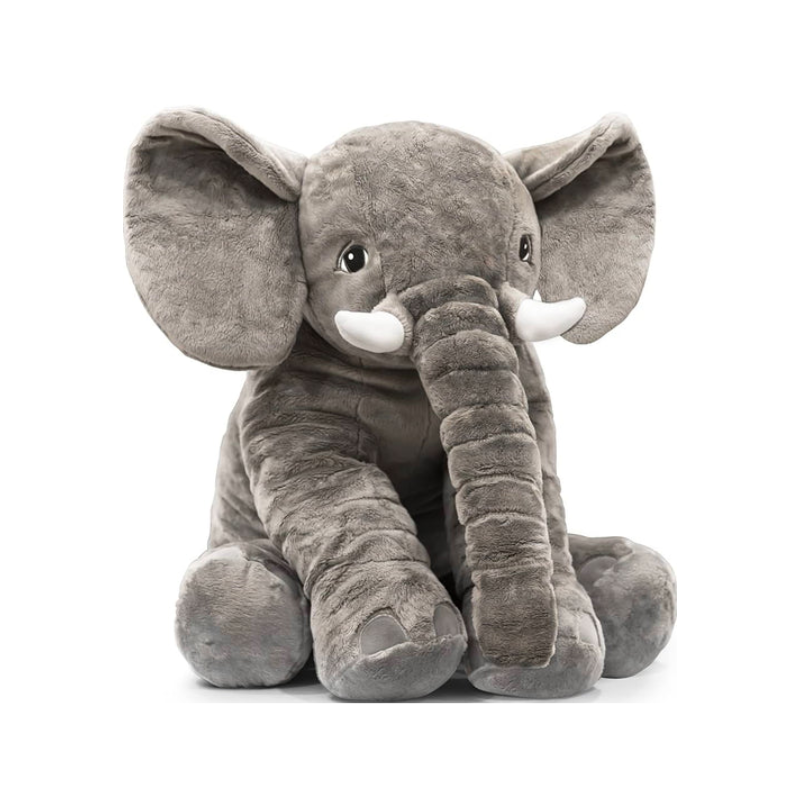 Plüschelefant Kuschelkissen – extra weich, atmungsaktiver Stoff, ab 0 Monaten | Kuscheltier Baby