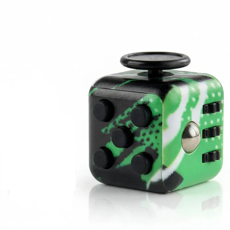 Fidget Cube mit 6 taktilen Seiten – leise Klickknöpfe, Stahlkugel, Taschenformat | Handspielzeug