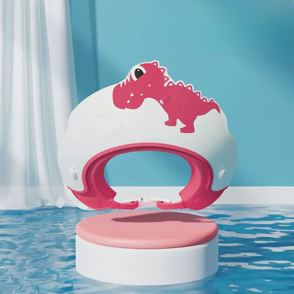 DinoSplash Baby-Bademütze – Schutz vor Shampoo und Wasser für Babys und Kleinkinder