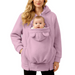 Tragejacke 2-in-1 für Mama und Baby – weiches Fleece, Kapuze, Reißverschluss | Babytrage-Hoodie