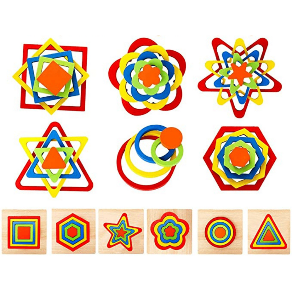 FormaSmart Holz-Formenpuzzle für Kleinkinder – Pädagogisches Montessori-Spielzeug zur Förderung der Feinmotorik & des logischen Denkens