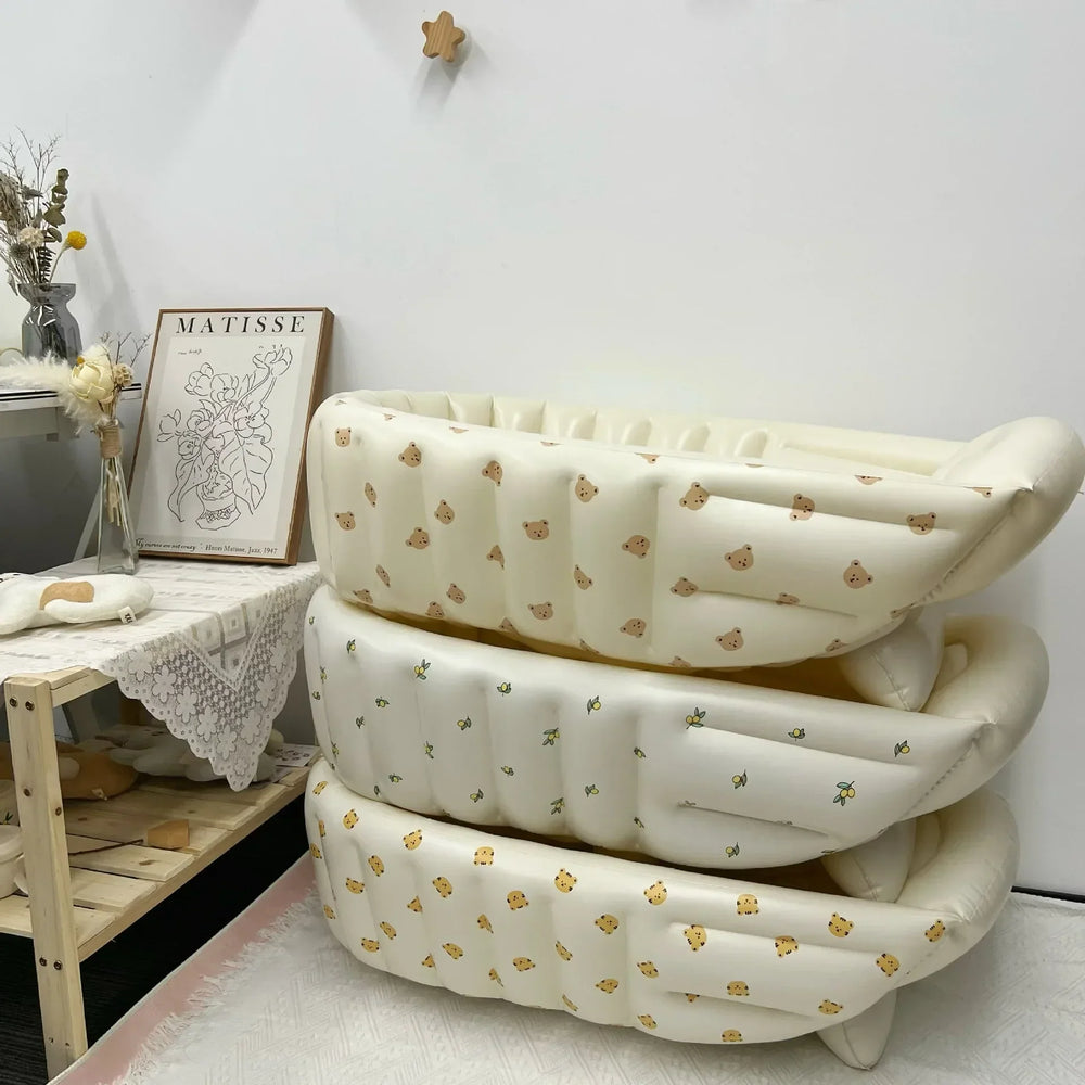 Aufblasbare Babybadewanne 0–3 Jahre – Sicher & Kompakt, ideal für Zuhause oder unterwegs