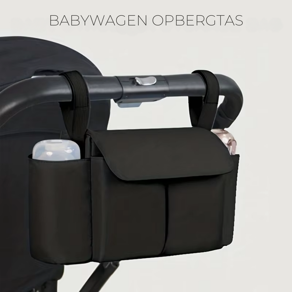 Große Kinderwagen Organizer mit Flaschenhaltern – Wasserabweisend & Universell – Ideal für Eltern unterwegs