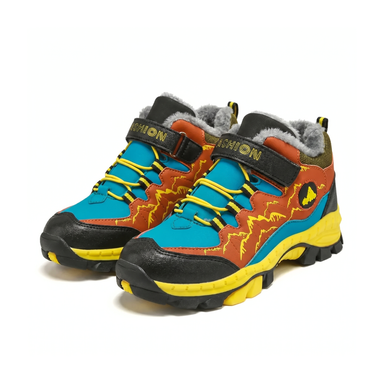 Wanderschuhe Kinder wasserdichtes Leder – gefüttert, rutschfeste Sohle, warm | Outdoorschuhe