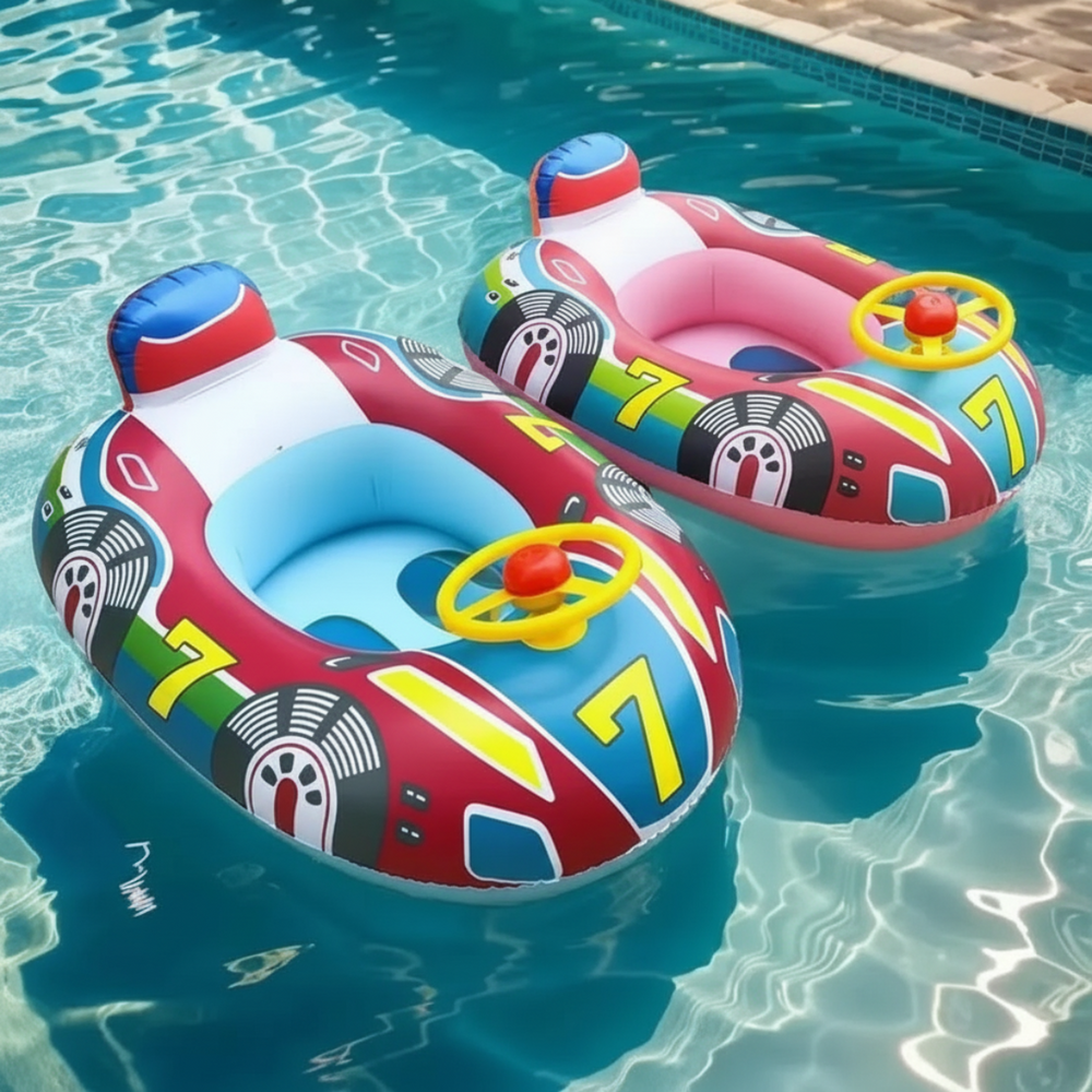 Aufblasbarer Schwimmring im Rennboot-Design für Kinder – Sicherer Badespaß in Pool & Meer