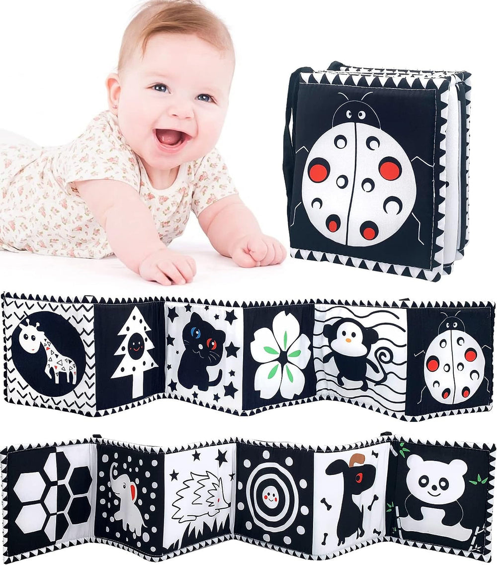 Kontrastbuch für Babys in Schwarz-Weiß-Rot – weicher Stoff, ab Geburt | Montessori Babybuch