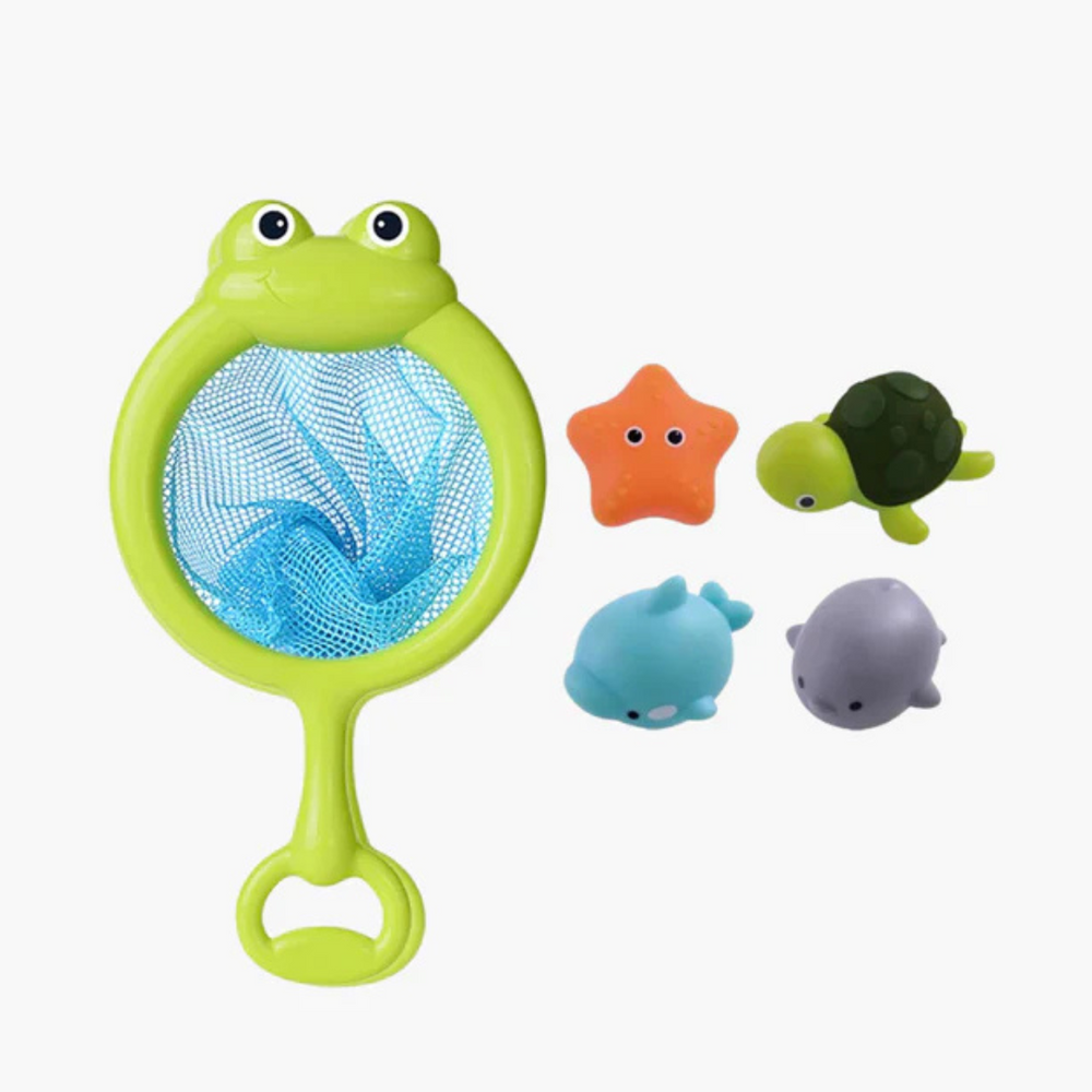 Leuchtendes Badespielzeug für Kinder – Kescher & LED-Wassertierchen – Magischer Spielspaß in Bad oder Pool