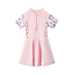 Badekleid mit Reißverschluss für Mädchen – kurze Ärmel, Röckchen, Blumenmuster | Badeanzug Kinder