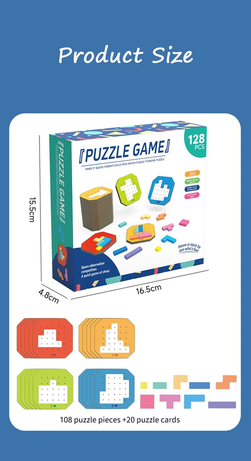 Logische Blöcke Geometrisches Puzzle – Lernspielzeug für Kinder
