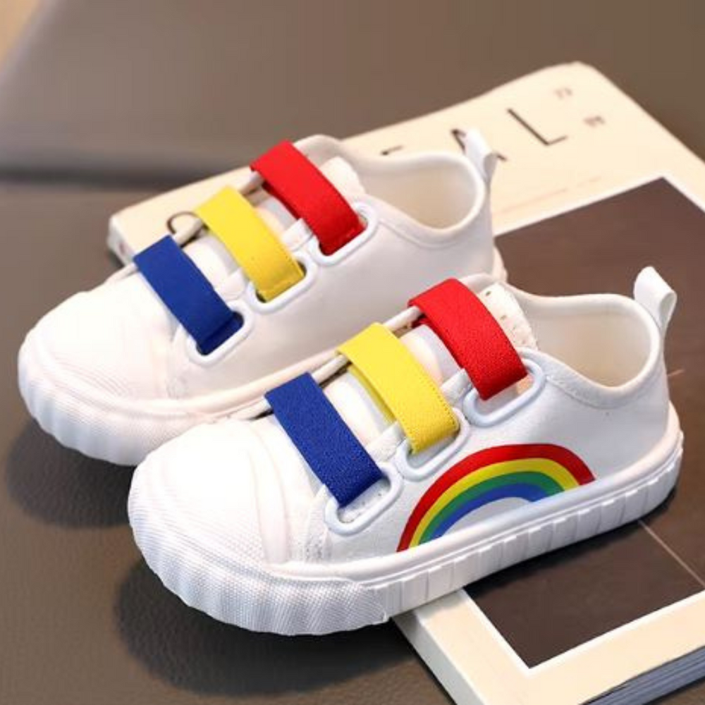 Regenbogen Kinder-Sneakers – Atmungsaktiv & Rutschfest | Unisex Spielschuhe
