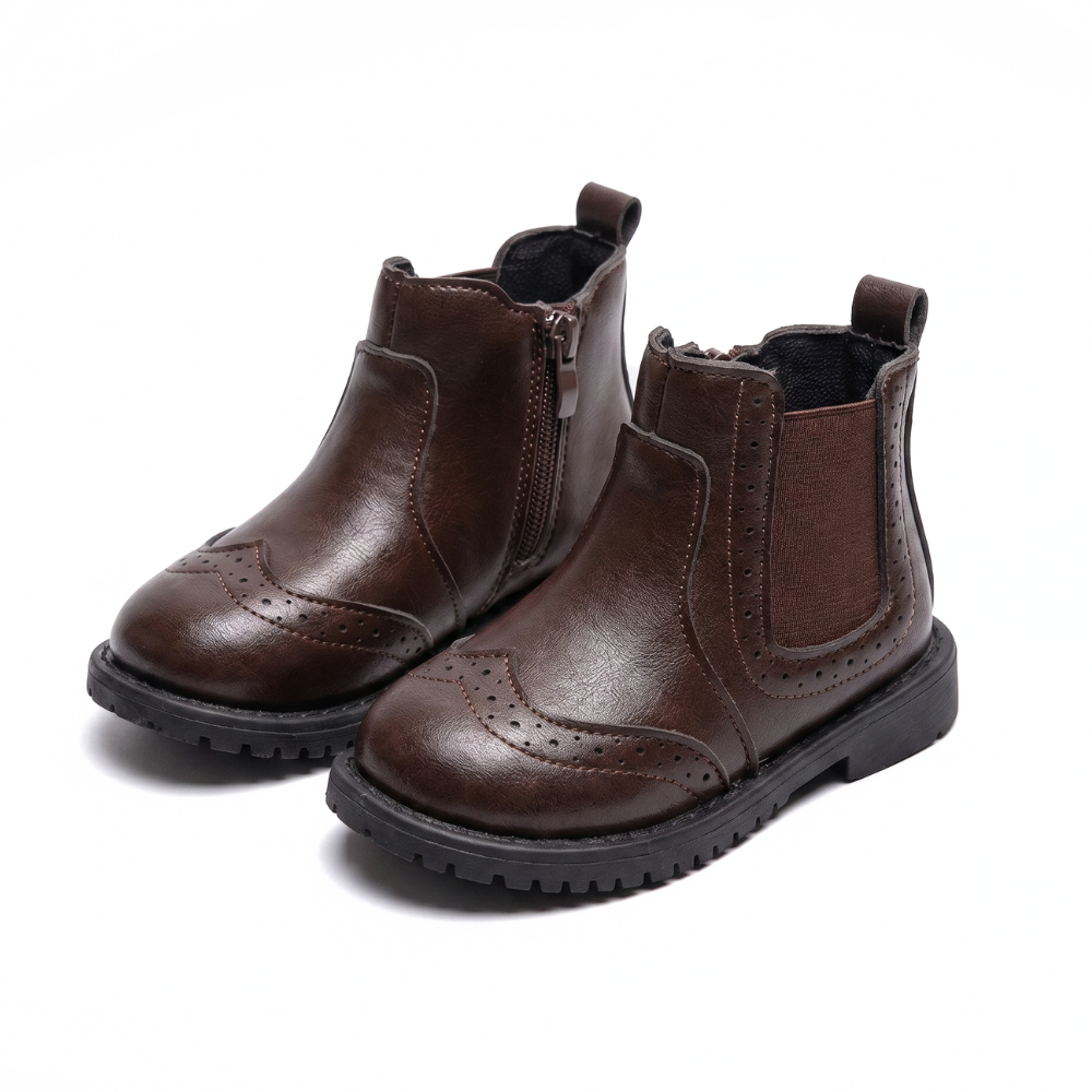 Kinderstiefel mit Reißverschluss – gepolsterte Innensohle, flexible Gummisohle | Stiefeletten