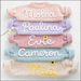 Pullover mit Namen und Tannenbaumprint – bestickt, Baumwolle, Rundhals | Weihnachtspulli Baby