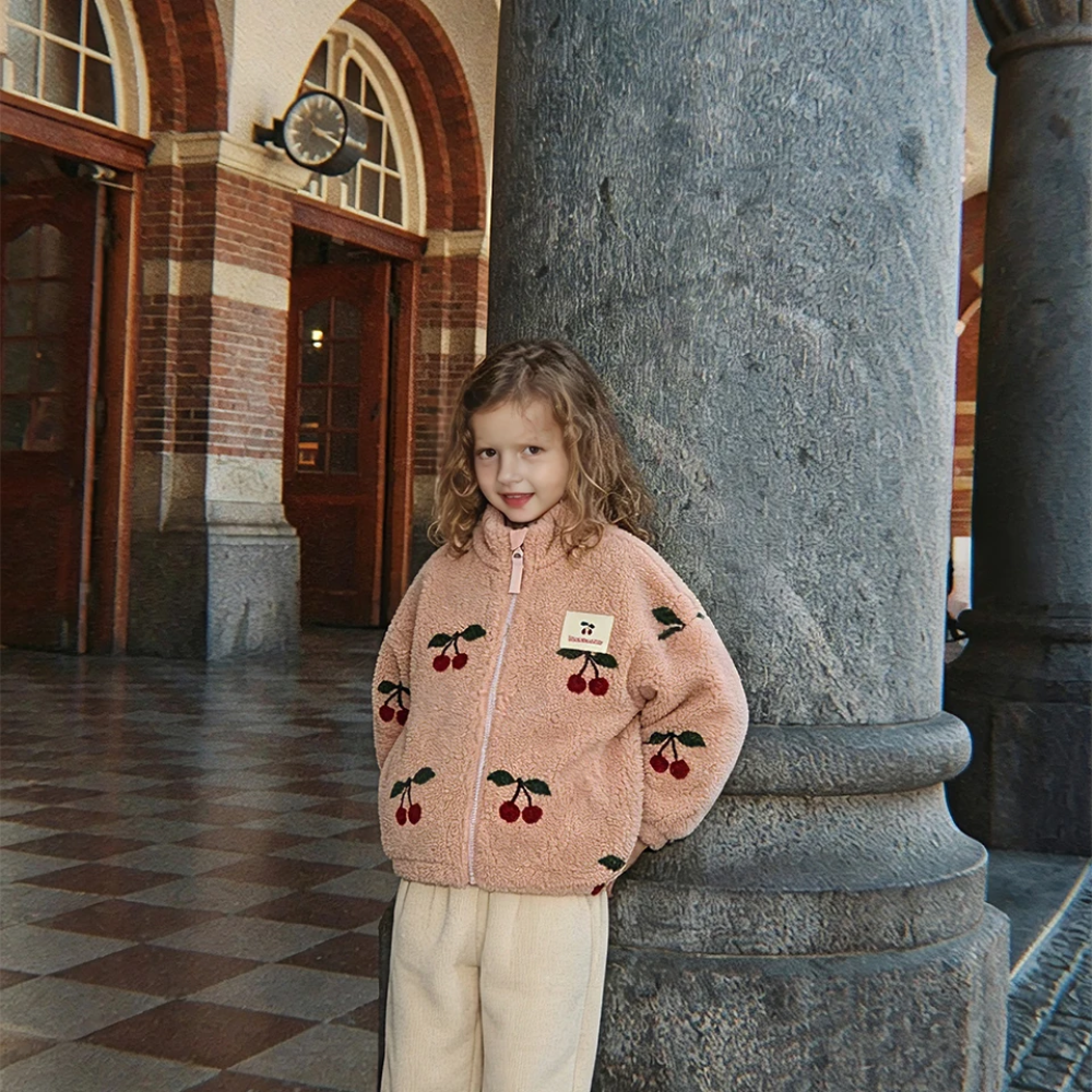 Kinderkleidung aus Teddyfleece mit Print – Jacke, Weste oder Hose, Reißverschluss | Berberfleece