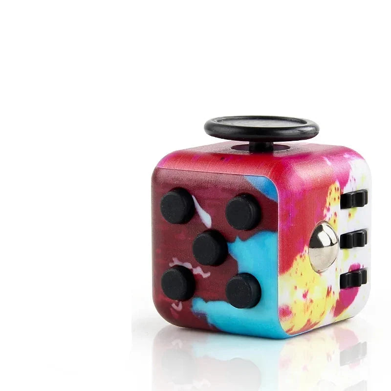 Fidget Cube mit 6 taktilen Seiten – leise Klickknöpfe, Stahlkugel, Taschenformat | Handspielzeug