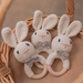 Gehäkelte Rassel mit Holzring Tierfigur – weiches Textil, griffig | Babyspielzeug Geschenk