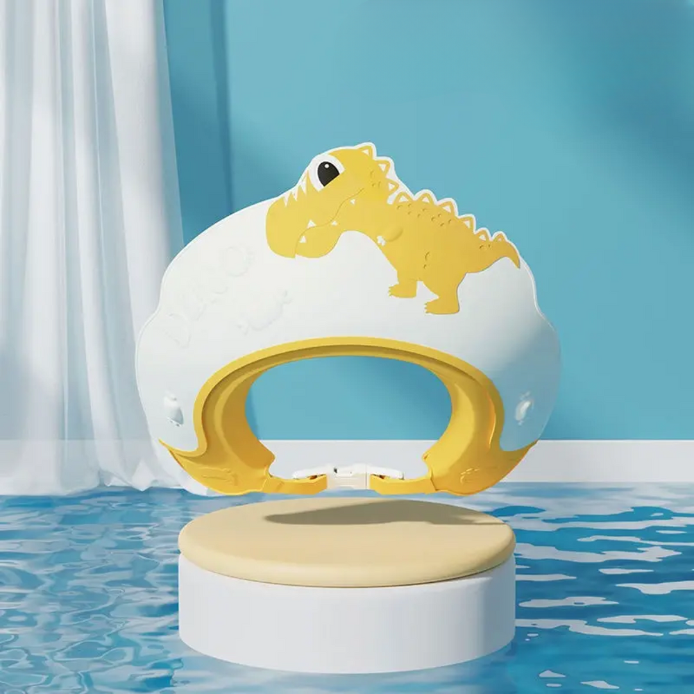 DinoSplash Baby-Bademütze – Schutz vor Shampoo und Wasser für Babys und Kleinkinder