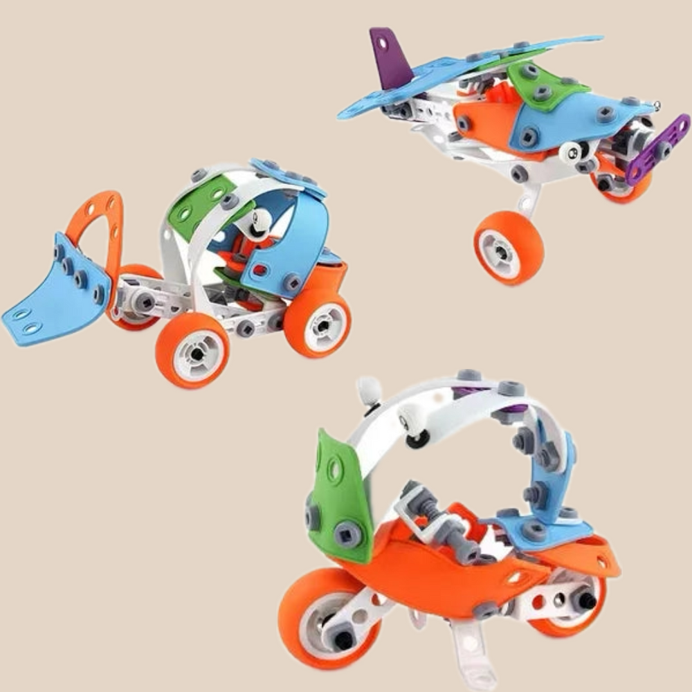 Kreatives Lern-Bauset – Build & Play für Kinder, 5-in-1 Modelle, STEM Spielzeug, ab 5 Jahren