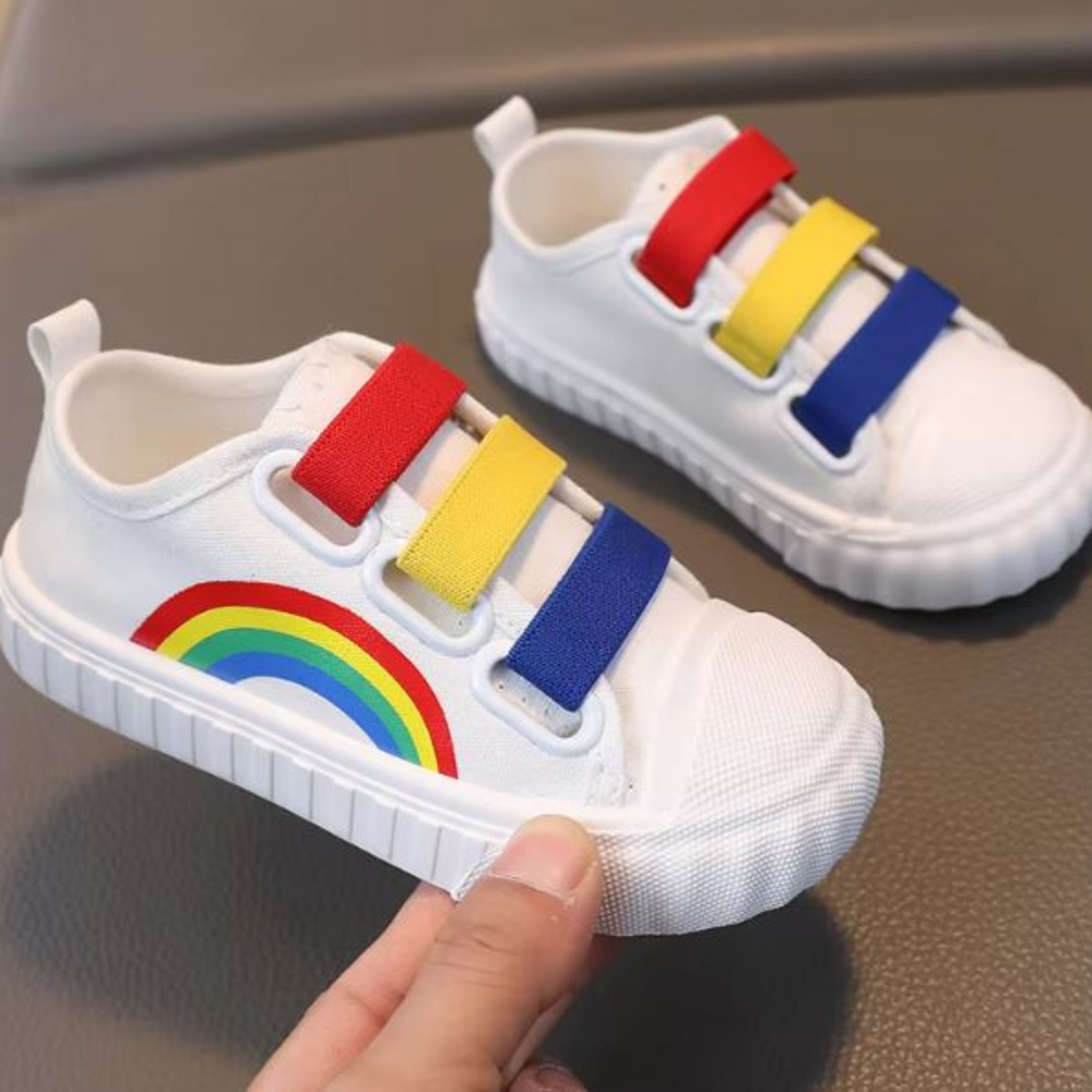 Regenbogen Kinder-Sneakers – Atmungsaktiv & Rutschfest | Unisex Spielschuhe