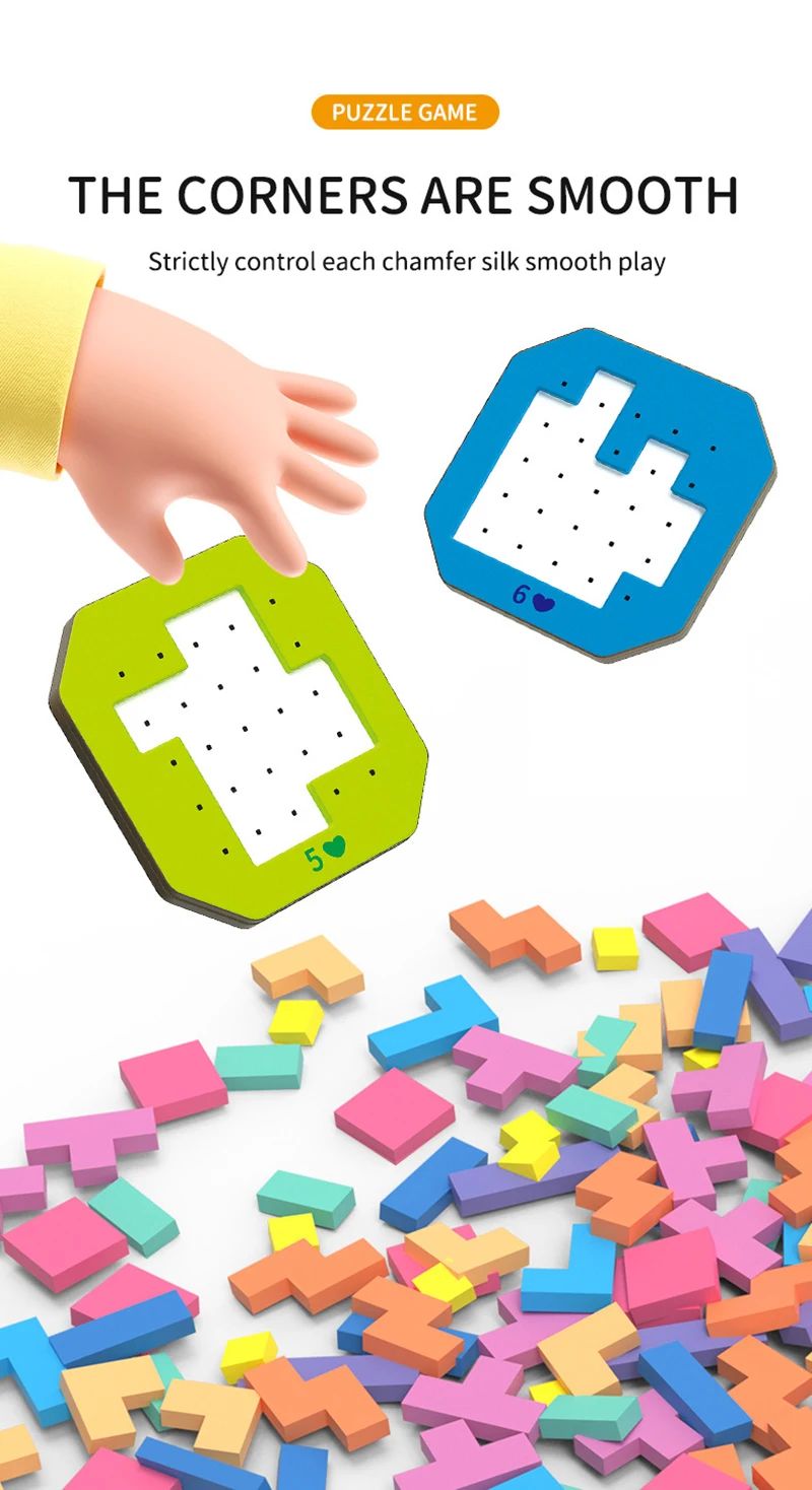 Logische Blöcke Geometrisches Puzzle – Lernspielzeug für Kinder
