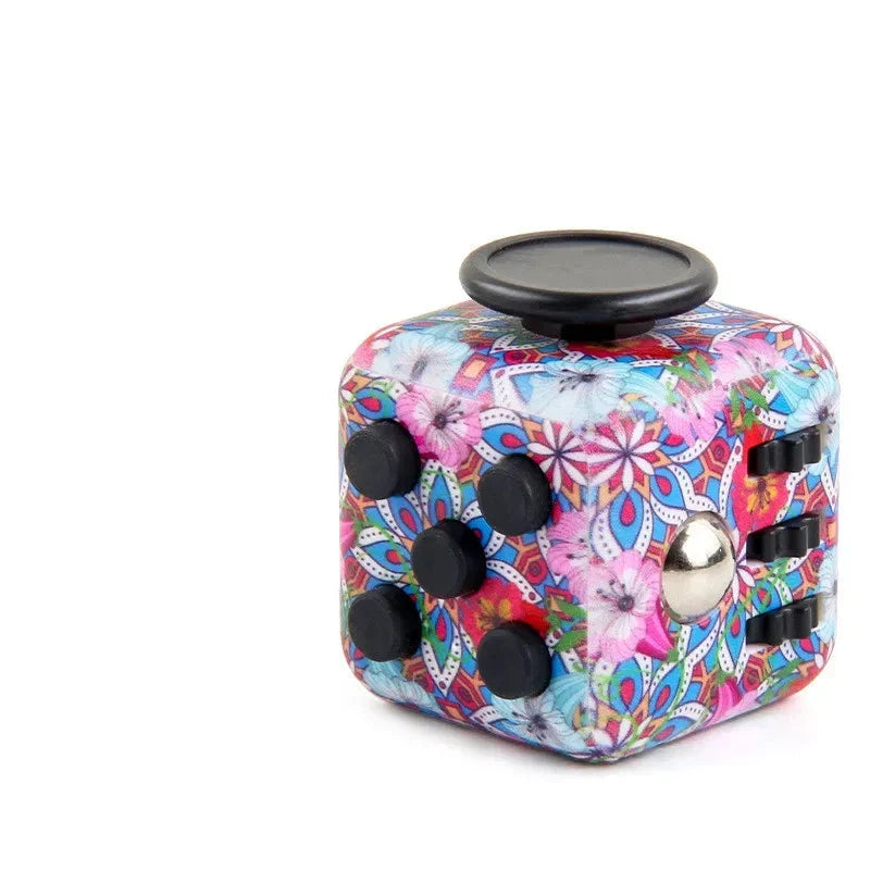 Fidget Cube mit 6 taktilen Seiten – leise Klickknöpfe, Stahlkugel, Taschenformat | Handspielzeug