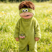 Kinder-Onesie mit Monsterdesign und Kapuze – weicher Stoff, lockere Passform | Kostüm-Overall