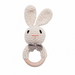 Gehäkelte Rassel mit Holzring Tierfigur – weiches Textil, griffig | Babyspielzeug Geschenk