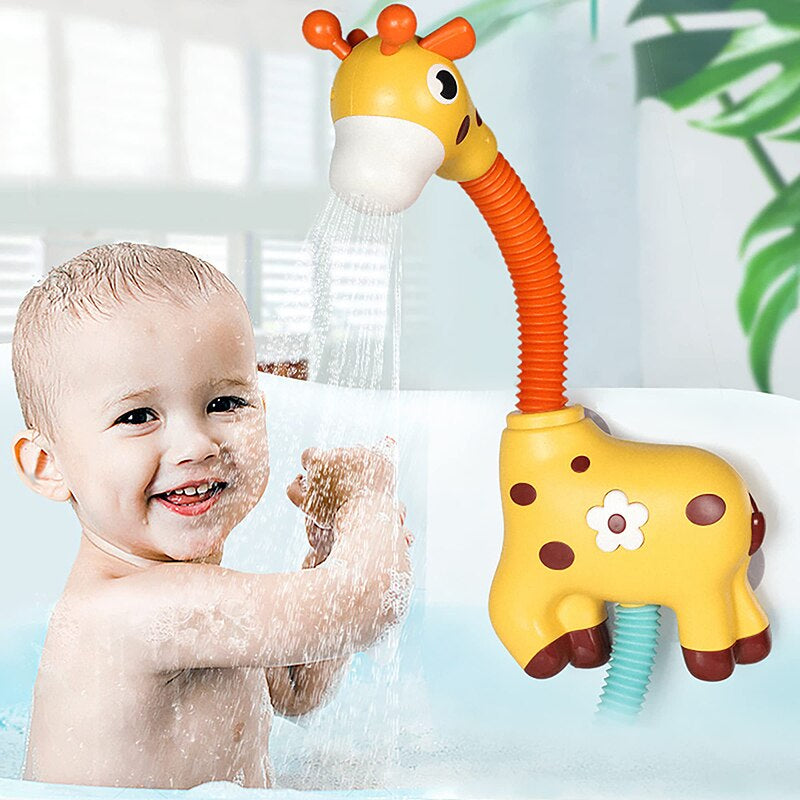 Giraffe Splash™ Wasserbrunnen für Kleinkinder – Pädagogisches Badespielzeug ohne Batterien