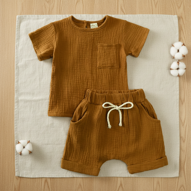 Baby Sommer Outfit – Luftiges 2-Teiliges Kleidungsset | 3 Mon. – 3 J.
