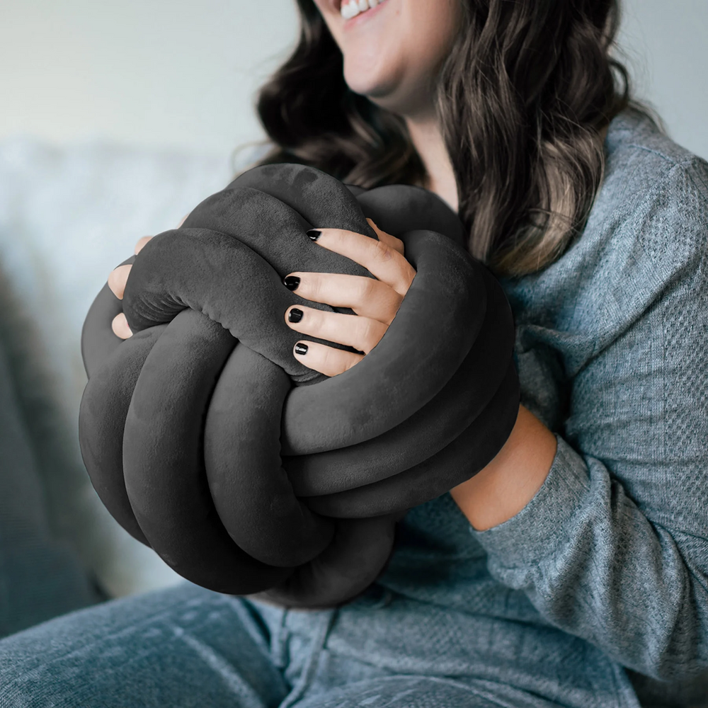 Gewichtskissen mit Handöffnungen – weicher Plüsch, zwei Gewichte, Handwäsche | Kuschelkissen