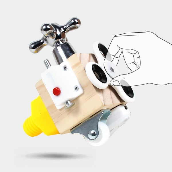 BusyBox Explorer – 7-in-1 Lernspielzeug aus Holz für Kleinkinder | Fördert Motorik und Kognition