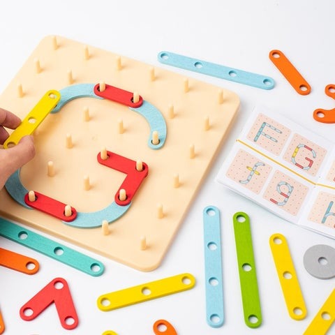 CreatiBoard Montessori-Puzzlebrett für Kinder – Pädagogisches Holzspielzeug für Kreativität und Fähigkeiten