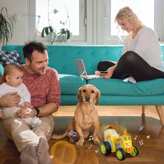 TurboTwist Stuntwagen – Fernsteuerbares RC-Auto mit Lichteffekten & Musik – 360° Flips und tanzende Bewegungen