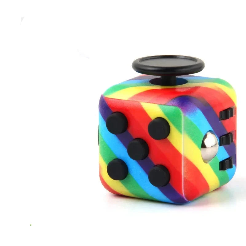 Fidget Cube mit 6 taktilen Seiten – leise Klickknöpfe, Stahlkugel, Taschenformat | Handspielzeug