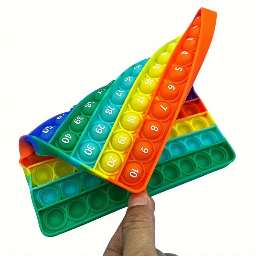 CijferPop 100 – Pädagogisches Regenbogen-Pop-Spielzeug für Kleinkinder | Spielerisch Zählen & Rechnen Lernen