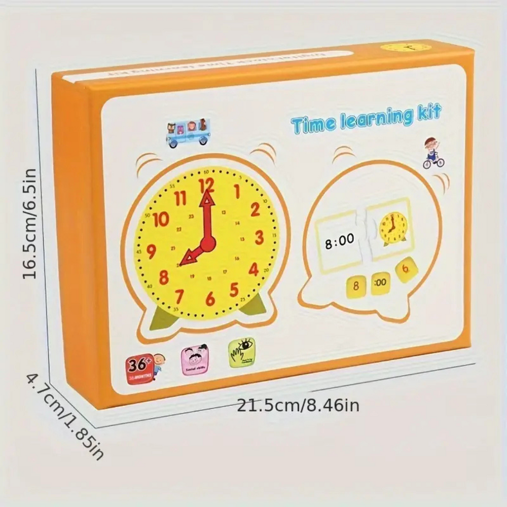 Montessori Uhr Lernen – Pädagogisches Spielzeug für Kinder ab 3 Jahren – Spielerisch Uhrzeit & Zeitverständnis